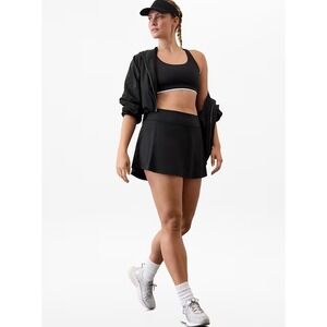 Athleta Ace Advantage 13.5" Skort Black Athletic Tennis Golf Skirt Womens L New